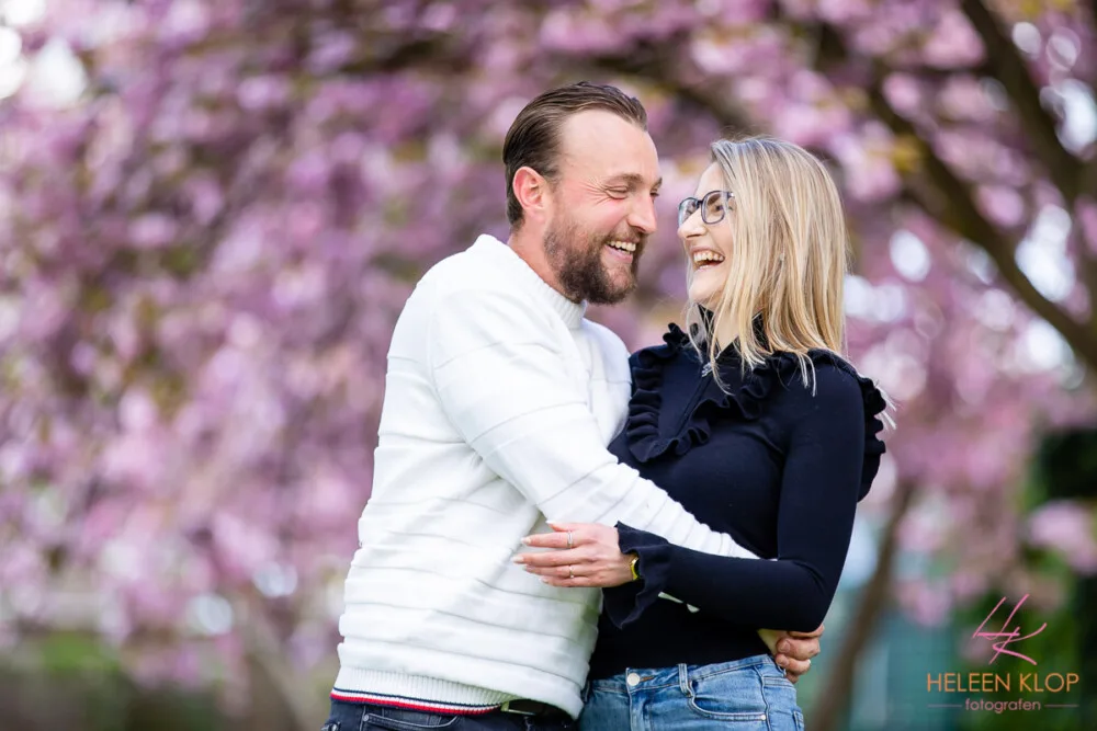 Loveshoot voor Geliefden met Lente Bloesem Utrecht