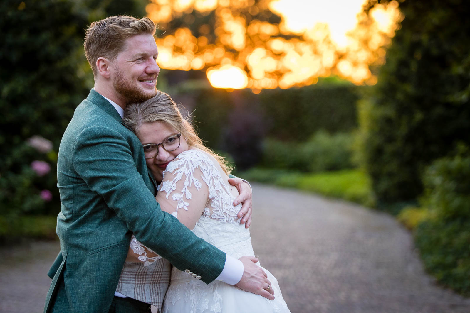 HELEEN KLOP Fotografen Trouwen Bruiloft Utrecht tijdens Zonsondergang