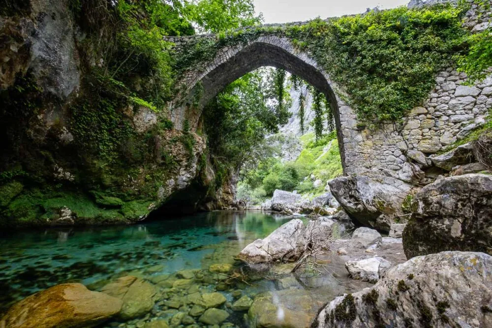 Picos De Europa Spanje Oude Brug