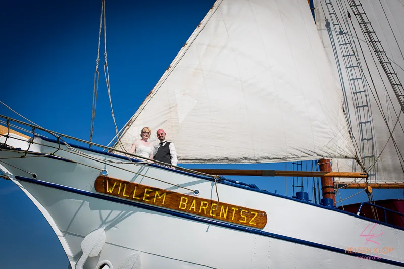 Trouwen op de Willem Barentz Zeilschip