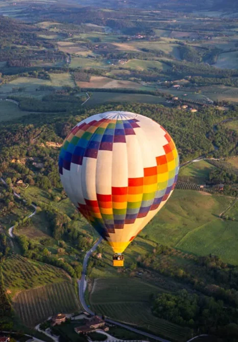 Toscane in een ballon